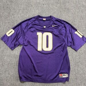 VTG Nike UW Football Jersey Men's XL Purple #10 Y2K University Washington